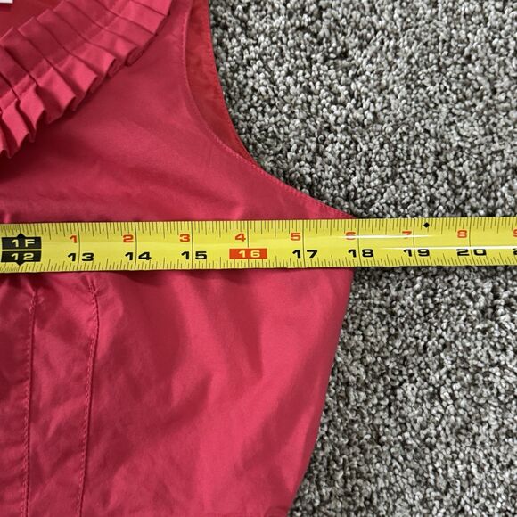 Madison Leigh Pleated Gathered Coral Lined Sleeveless Dress Size 10 - Picture 11 of 13